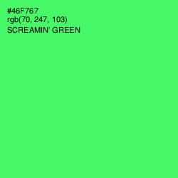#46F767 - Screamin' Green Color Image