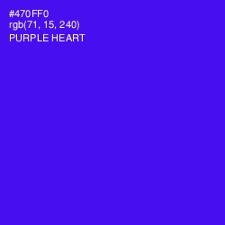 #470FF0 - Purple Heart Color Image