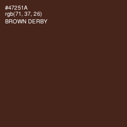 #47251A - Brown Derby Color Image