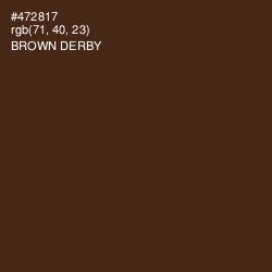 #472817 - Brown Derby Color Image