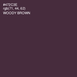 #472C3E - Woody Brown Color Image