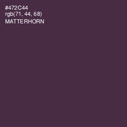 #472C44 - Matterhorn Color Image