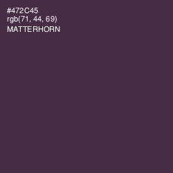 #472C45 - Matterhorn Color Image