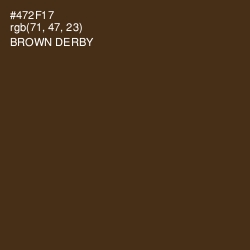 #472F17 - Brown Derby Color Image