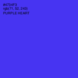 #4734F3 - Purple Heart Color Image