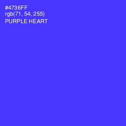 #4736FF - Purple Heart Color Image