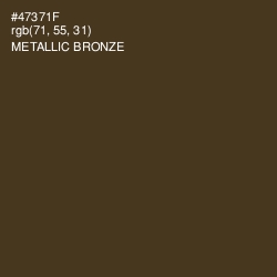 #47371F - Metallic Bronze Color Image