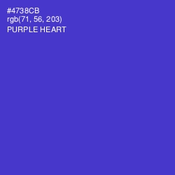 #4738CB - Purple Heart Color Image