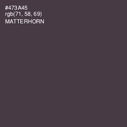 #473A45 - Matterhorn Color Image