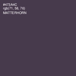 #473A4C - Matterhorn Color Image
