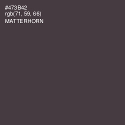 #473B42 - Matterhorn Color Image