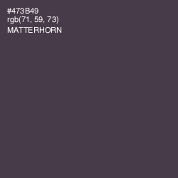 #473B49 - Matterhorn Color Image