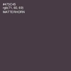 #473C45 - Matterhorn Color Image