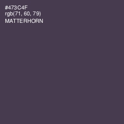 #473C4F - Matterhorn Color Image