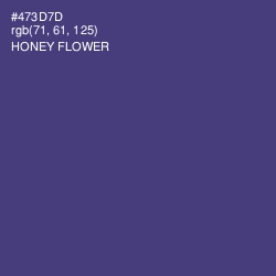 #473D7D - Honey Flower Color Image