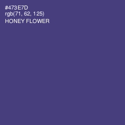 #473E7D - Honey Flower Color Image