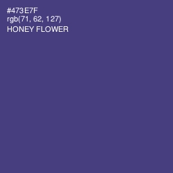 #473E7F - Honey Flower Color Image