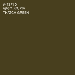 #473F1D - Thatch Green Color Image