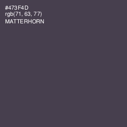#473F4D - Matterhorn Color Image