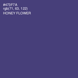 #473F7A - Honey Flower Color Image