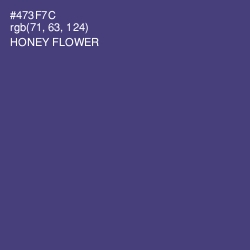 #473F7C - Honey Flower Color Image