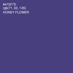 #473F7E - Honey Flower Color Image