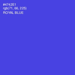 #4742E1 - Royal Blue Color Image