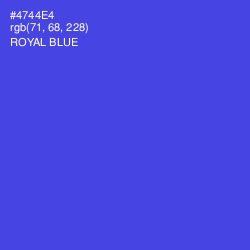 #4744E4 - Royal Blue Color Image
