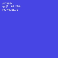 #4745E4 - Royal Blue Color Image