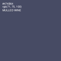 #474B64 - Mulled Wine Color Image