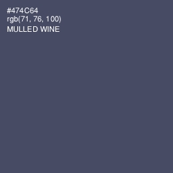 #474C64 - Mulled Wine Color Image