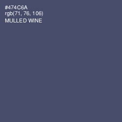 #474C6A - Mulled Wine Color Image