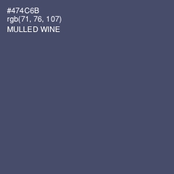 #474C6B - Mulled Wine Color Image