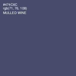 #474C6C - Mulled Wine Color Image