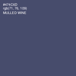 #474C6D - Mulled Wine Color Image