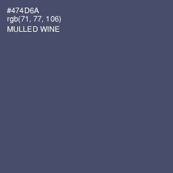 #474D6A - Mulled Wine Color Image