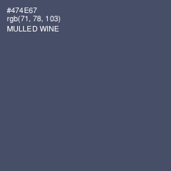 #474E67 - Mulled Wine Color Image