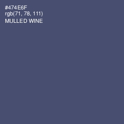 #474E6F - Mulled Wine Color Image
