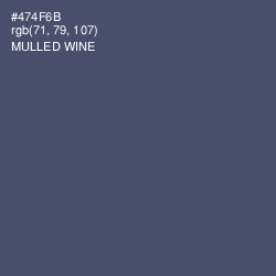 #474F6B - Mulled Wine Color Image