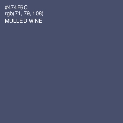 #474F6C - Mulled Wine Color Image