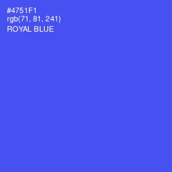 #4751F1 - Royal Blue Color Image