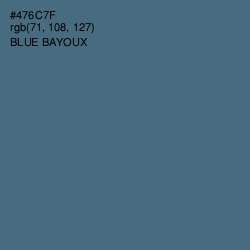 #476C7F - Blue Bayoux Color Image