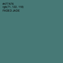 #477A76 - Faded Jade Color Image