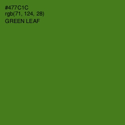 #477C1C - Green Leaf Color Image