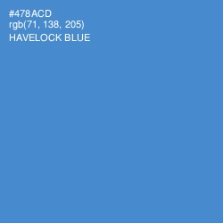 #478ACD - Havelock Blue Color Image