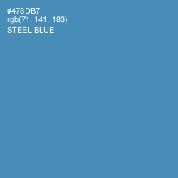 #478DB7 - Steel Blue Color Image