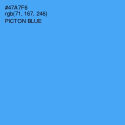 #47A7F6 - Picton Blue Color Image