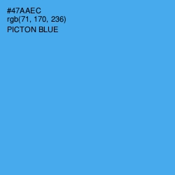 #47AAEC - Picton Blue Color Image