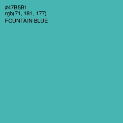 #47B5B1 - Fountain Blue Color Image