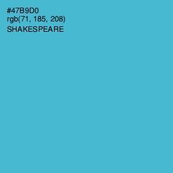 #47B9D0 - Shakespeare Color Image